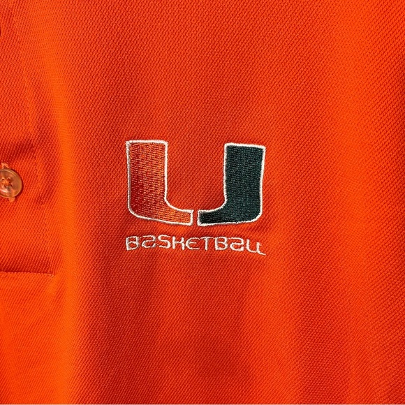 NIKE University of Miami Basketball Golf Men’s Polo Shirt | size XXL - Picture 3 of 11